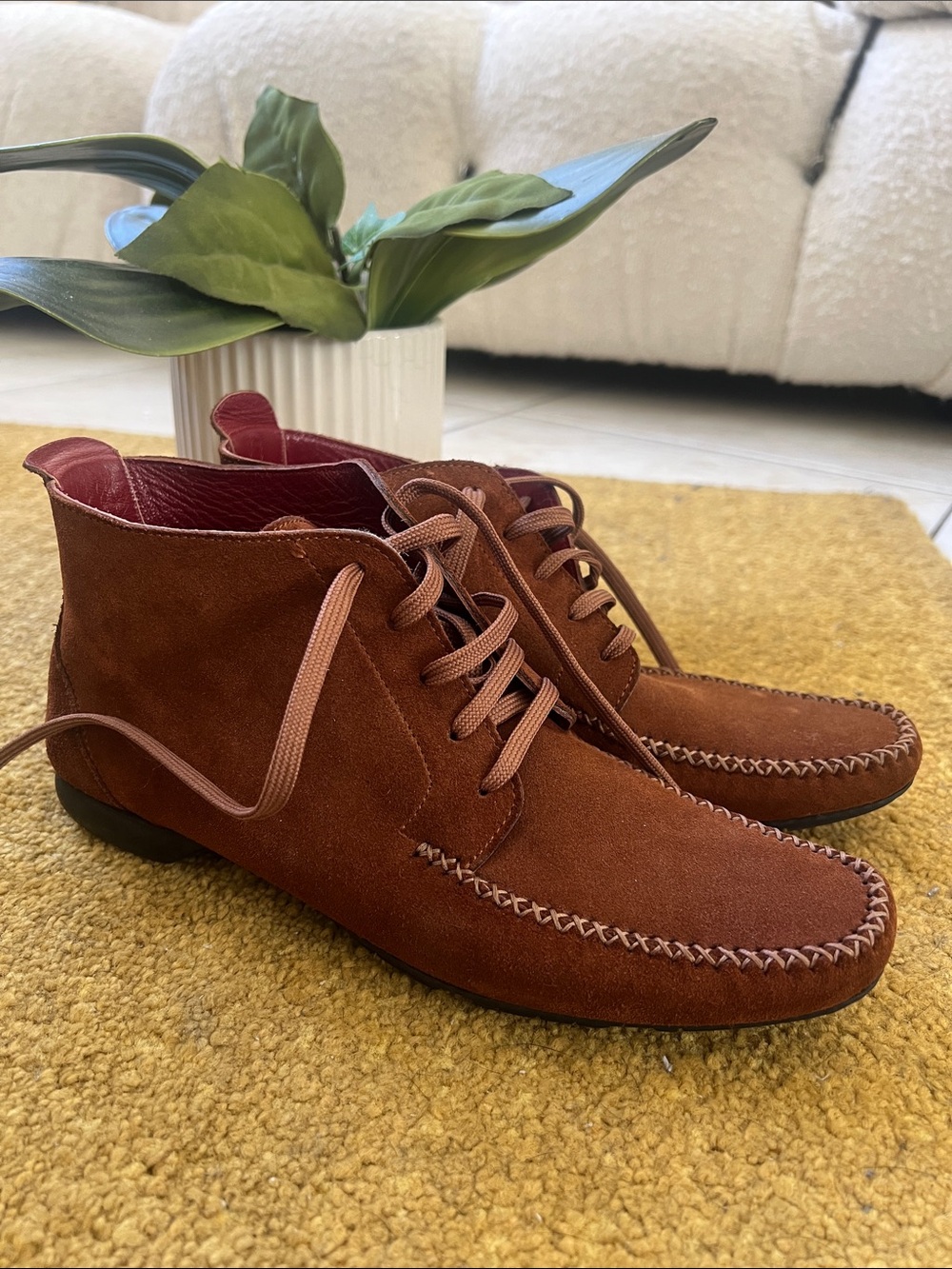 Ferragamo Lace up mock toe sport boot